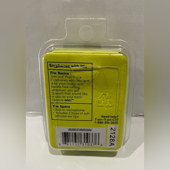 ONN Groove earphones with Mic (Black) - Picture 2 of 2